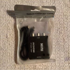HQDWA 1080p Mini AV2HDMI RCA to HDMI/AV to HDMI Video/Audio Converter Adapter
